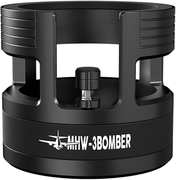 MHW-3BOMBER 58mm Espresso Tamping Station, Adjustable Height Bottomless Portafilter Tamping Station with Non-slip Silicone for 58mm Espresso Machines, Aluminum Alloy, YU Series, T5839-OS