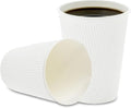 Restaurantware-12 Ounce Disposable Coffee Cups, 500 Double Wall Hot Cups For Coffee - Lids Sold Separately, Rolled Rim, White Paper Insulated Coffee Cups, For Hot Coffee, Tea, And More