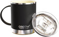 asobu Ultimate Ceramic Travel Mug, 12oz Insulated Stainless Steel Coffee Cup with Handle & Splash-Resistant Lid, Ceramic Lined for Pure Taste, BPA-Free, Double-Wall Vacuum for Hot Drinks