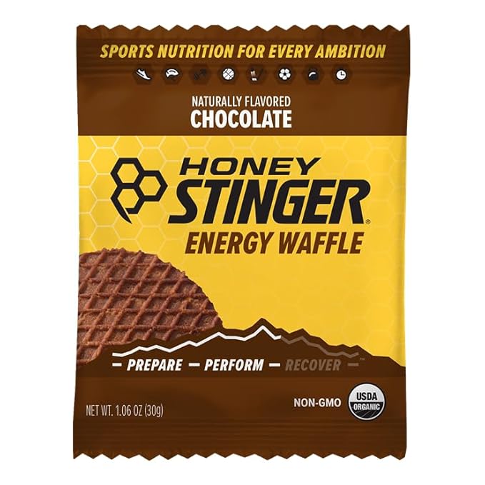 Honey Stinger Organic Chocolate Waffle, Energy Stroopwafel for Exercise, Endurance and Performance, Sports Nutrition for Home & Gym, Pre and Post Workout, Box of 16 Waffles, 16.96 Ounce