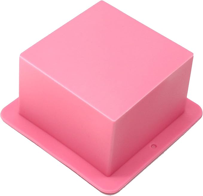 X-Haibei Large Cube Square Silicone Mold for Soap, Candle, Resin, Cake, and Cheese - 500ml, Food-Grade, Easy Release, Perfect for Beginners