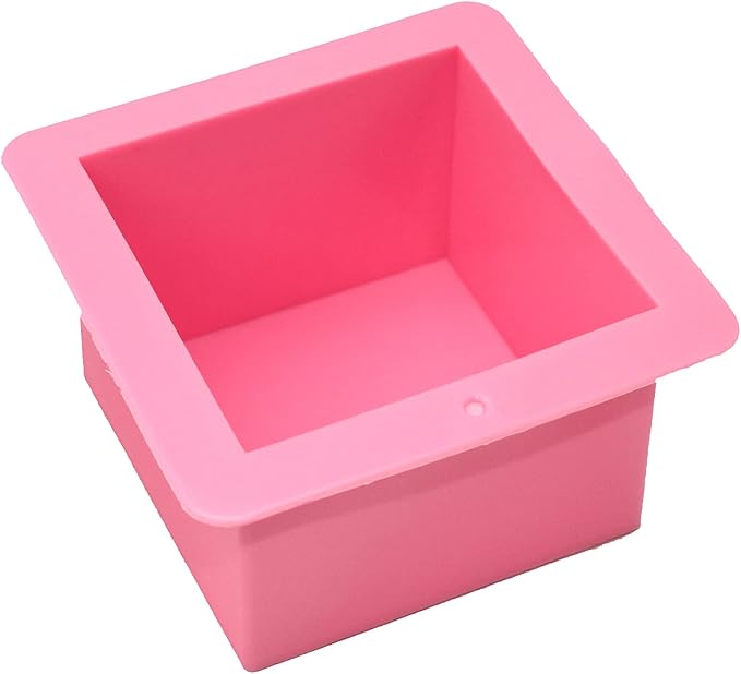 X-Haibei Large Cube Square Silicone Mold for Soap, Candle, Resin, Cake, and Cheese - 500ml, Food-Grade, Easy Release, Perfect for Beginners