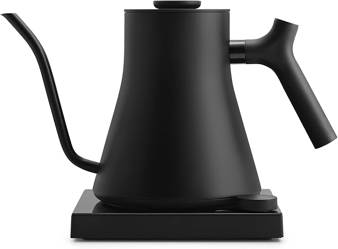 Fellow Stagg EKG Pro Studio Edition Electric Gooseneck Kettle - Pour-Over Coffee, Tea, Quick Heating, Precise Temperature Control, Scheduling, Built-in Brew Timer - Matte Black, 0.9 L