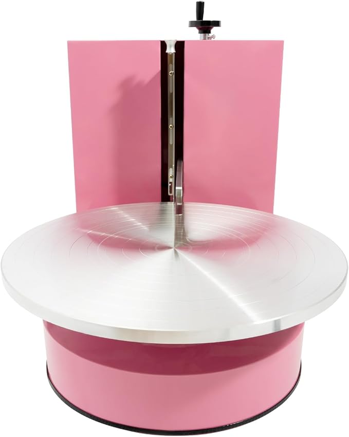 Electric Cake Decorating Machine Cream Coating Spreading Smooth Machine Surface Scraper for 4-16inch Cakes, 0-320RPM Adjustable Rotating Speed