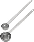 2PCS Coffee Scoop Set (1tbsp, 2tbsp), Extra Long Handle Measuring Spoon, 15 ml and 30 ml Stainless Steel Coffee Scooper