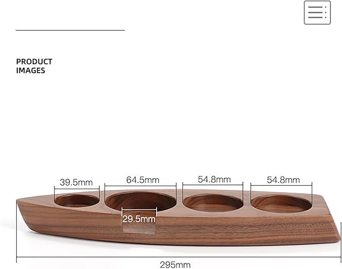 Coffee Tamper Station, Small Ship Shape Portafilter Tamping Stand Espresso Coffee Organizer Box Fit for Storage 54, 64MM Espresso Tamper Mat Portafilter Holder (Accessories not included)