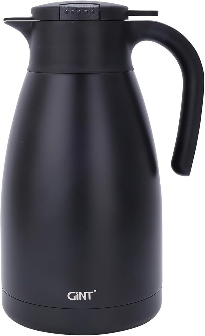 GiNT 2.2L / 74Oz Thermal Coffee Carafe, Insulated Stainless Steel Coffee Carafes for Keeping Hot/Double Walled Vacuum Thermal Carafe (Black)