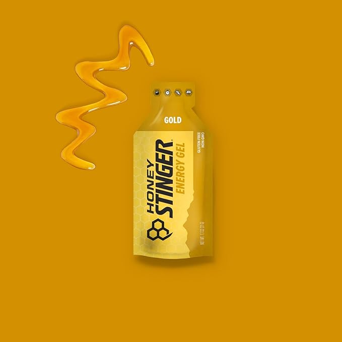Honey Stinger Gold Energy Gel, Gluten Free & Caffeine Free, for Exercise, Running and Performance, Sports Nutrition for Home & Gym, Pre and Mid Workout, 24 Pack, 26.4 Ounce