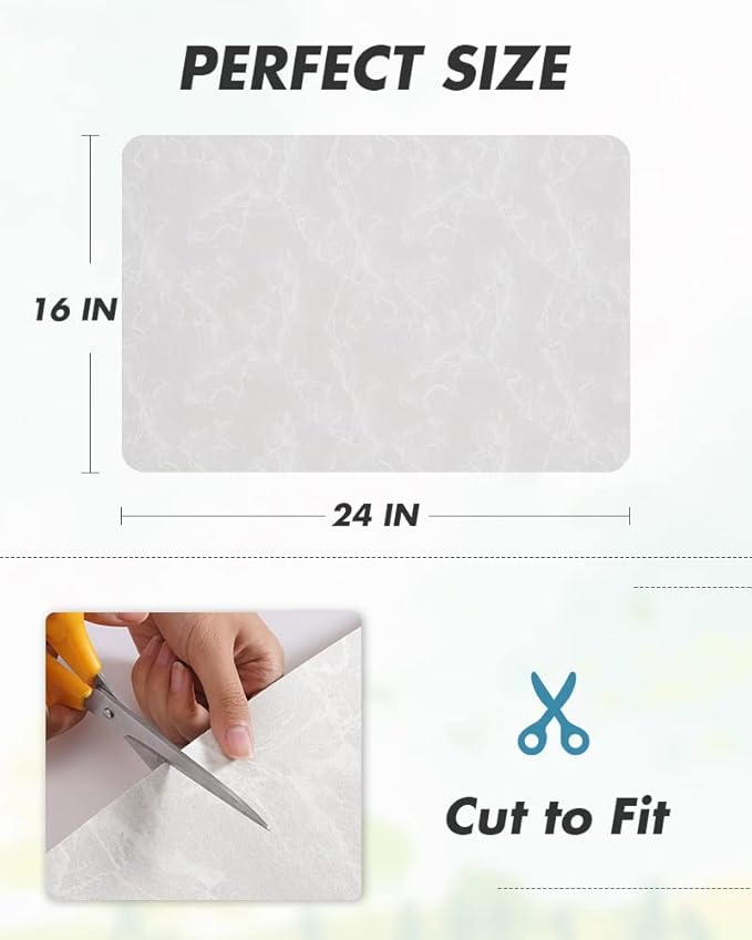 AMOAMI Coffee Mat Hide Stain Rubber Backed Absorbent Dish Drying Mat for Kitchen Counter - Fits Under Coffee Maker or Machine