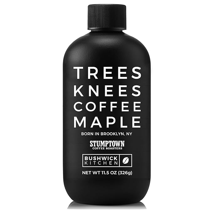 Trees Knees Coffee Maple Syrup, Grade-A Organic Maple Syrup with a Bold Buzz from Coffee, Vegan, Gluten Free & Made in the USA, Pure & All Natural, 11.5oz