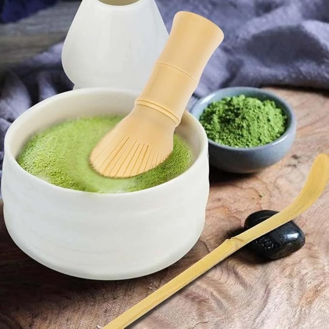 Traditional Matcha Whisk Reusable PP Resin Matcha Whisk Chasen Dishwasher Safe Matcha Stirrer Matcha Green Tea Powder Preparation Prepare Japanese Matcha Tea (Yellow)