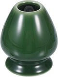 HARFINGTON Ceramic Chasen Stand 68mm Matcha Whisk Holder Teas Set Whisks Stand Traditional Matcha Tea Chasen Holder Tea Set Accessories for Tea Tasting, Green