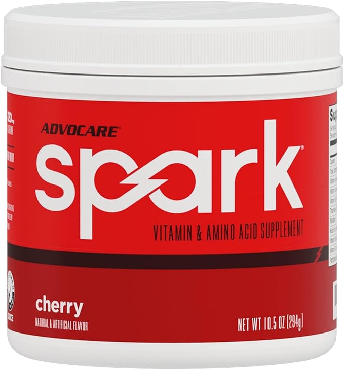 AdvoCare Spark - Energy Drink Mix - Vitamin & Amino Acid Supplement - Supports Energy & Focus - Portable Immune Support - Sugar-Free - Cherry, (10.5 oz)