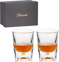 KAMMAK 2 Pack Shot Glasses Bulk 2.5oz Cool Shot Glasses with Heavy Base for Whiskey, Vodka in Bar And Party Gifts for Men, Whisky Lovers, Wedding, Anniversary, Birthday