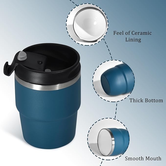 6oz Espresso Cups, Insulated Espresso Cups Set of 2, Expresso Shots Cup, Stainless Steel Shot Glasses for Coffee, Portable Espresso Travel Mug for Camping