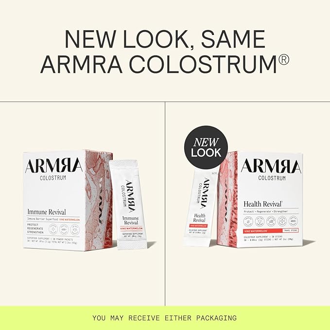 ARMRA Colostrum™ Powder | Vine Watermelon | Gut Health & Bloating | Skin & Hair | Immunity | Keto, Gluten & Fat-Free | 60 Servings