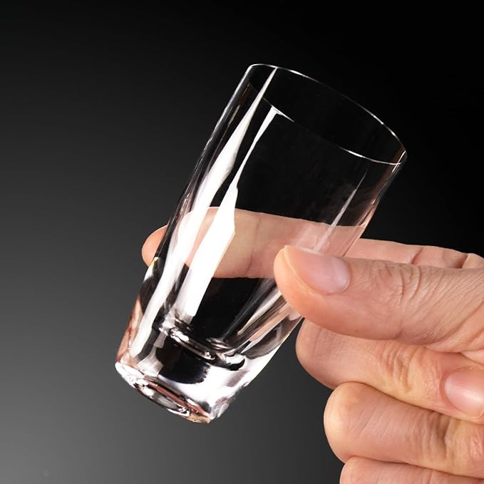 KAMMAK Shot Glasses Set of 2, 60ml/2oz Clear Espresso Shot Glass with Heavy Base for Bar Restaurants Home, Small Whiskey Shot Glass for Vodka, Whiskey, Tequila, Spirits & Liquors