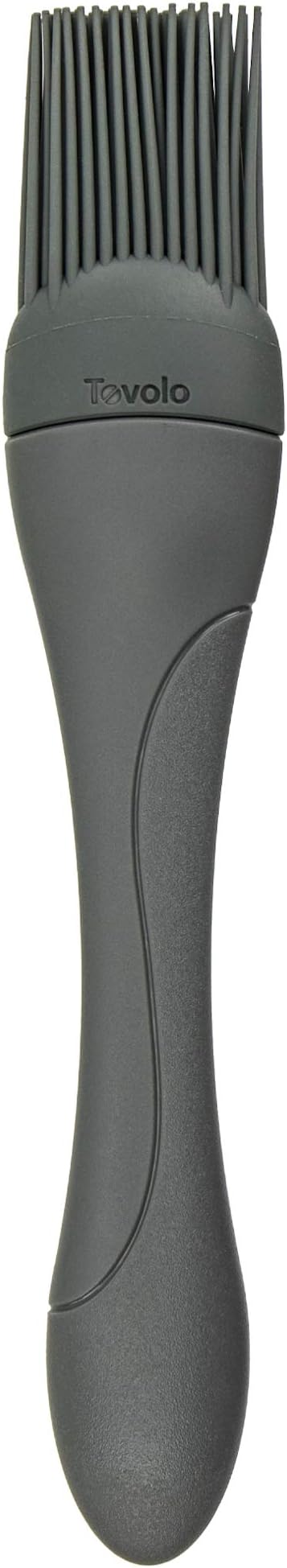 Tovolo Large 9” Heat Resistant Kitchen Silicone Cooking Brush Great for Pastry Baking Basting Sauces Marinades Glazing Oil Brushing Baste Meats Pastries Cakes Desserts, Charcoal Gray
