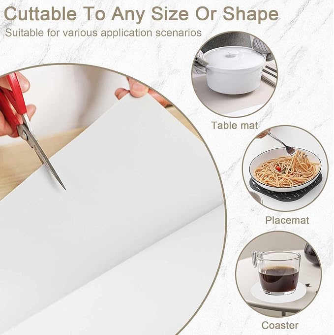 78.7"x23.6" Large Silicone Mat for Kitchen Counter, Heat Resistant Non-Slip Countertop Protector, Waterproof Silicone Craft Mat for Kitchen Island, Black
