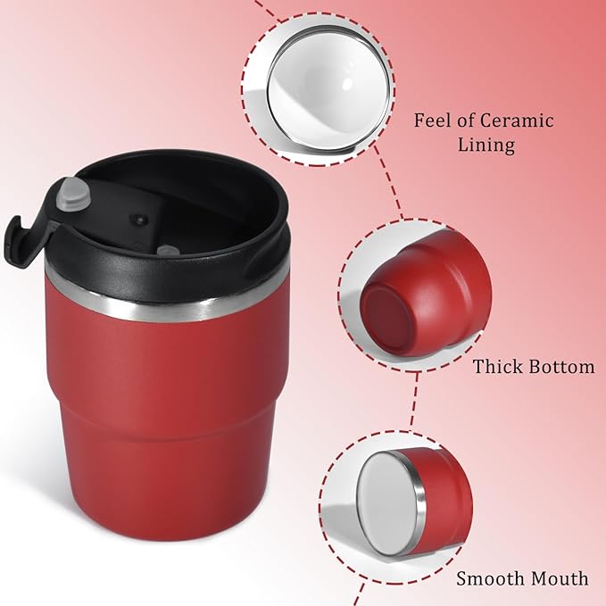 6oz Espresso Cups, Insulated Espresso Cups Set of 2, Expresso Shots Cup, Stainless Steel Shot Glasses for Coffee, Portable Espresso Travel Mug for Camping