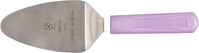 Mercer Culinary Millennia Pie Server/Spatula, 5 Inch x 3 Inch Blade, Purple Handle