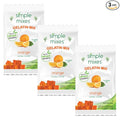 Simple Mixes Natural Gelatin Dessert, Orange, Healthy Snack, Dye-Free, No Gluten or Fat, Kosher, 3 Pack