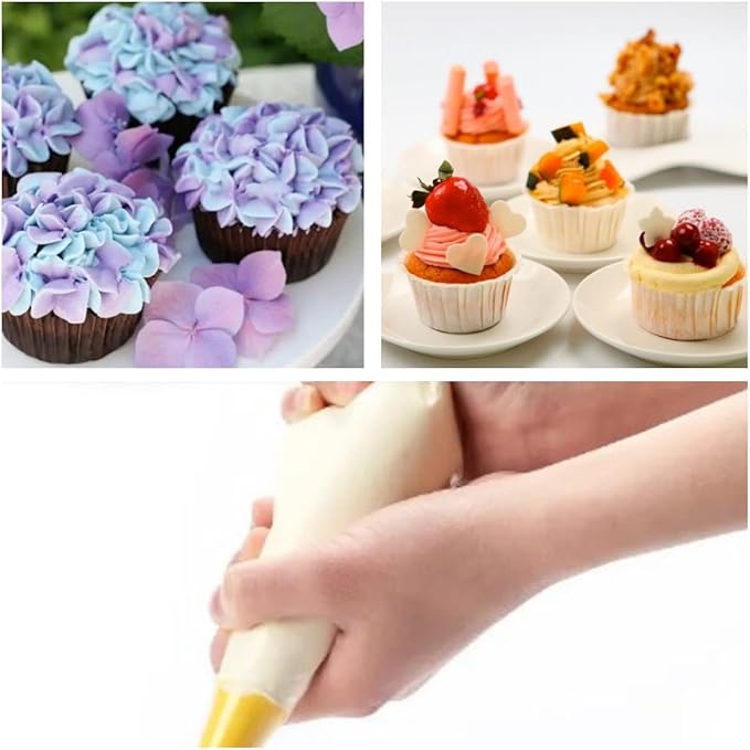 18 Inch Tipless Piping Bags for Royal Icing, Extra Thick Anti Burst Decorating Bags Butter Cream Cookies Decoration, Perfect for Professional Baking Lover