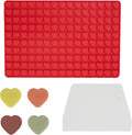 1 Pcs Heart Silicone Chocolate Molds for Gummy, Candy, Small Homemade Treats With Scraper,Gummy Silicone Molds