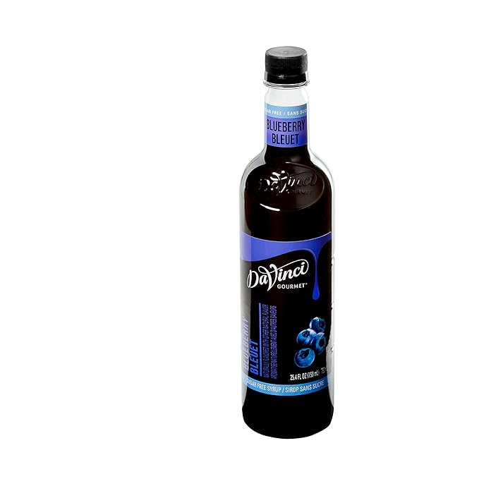 DaVinci Gourmet Sugar-Free Blueberry Syrup, 25.4 Fluid Ounces (Pack of 4)