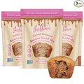 GoNanas Salted Caramel Oat Flour Banana Bread Mix, Suitable for Plant Based Vegan Diets, Gluten Free Dairy Free Snacks, Healthy Snacks For Adults, Muffin Mix, Nut Free, Cupcakes Dessert, NON-GMO, 3pk