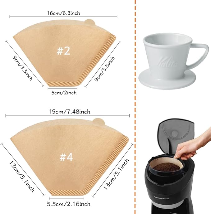 YQL #4 Cone Coffee Filters for Ninja Coffee Maker, 200 Count Coffee Filters 4 Disposable Coffee Filters Fit for for Ninja DualBrew Pro Ninja Coffee Bar Brewer