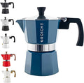 GROSCHE Milano Stovetop Espresso Maker Moka Pot 3 espresso Cup - 5 oz, Blue -Moka Espresso Coffee Maker Stove top coffee maker Moka Italian espresso greca coffee maker brewer percolator