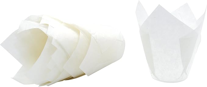 White Tulip Baking Cups, Mini Size, Pack of 125