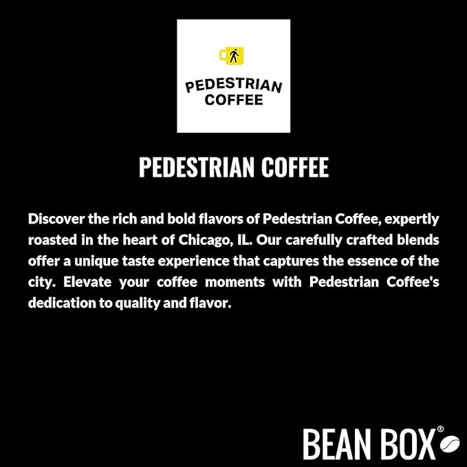 Bean Box Chicago Coffee Sampler, 2-Pack - Roasted by Pedestrian, Gourmet Arabica Coffee, Variety Pack - Freshly Ground