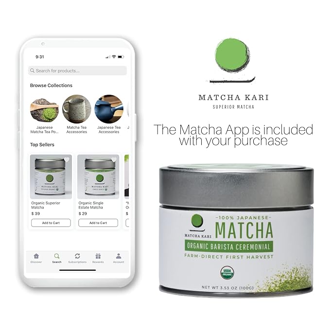 Dr. Weil Matcha Kari - Organic Matcha Green Tea Powder - 30 grams - Japanese Barista Grade