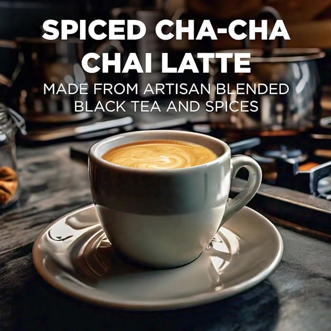 Maud's Chai Tea Latte Pods, 18 ct, Recyclable Single Serve Tea Pods - 100% Gourmet Blended Tea Leaves, Compatible with Keurig K Cups Maker
