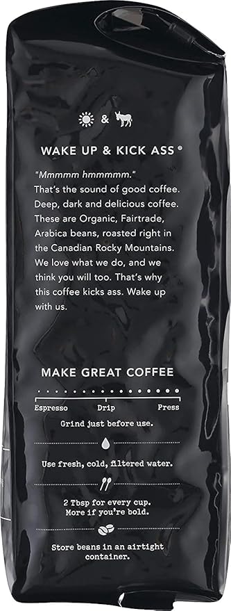 Kicking Horse Coffee, Grizzly Claw, Dark Roast, Whole Bean, 10 oz - Certified Organic, Fairtrade, Kosher Coffee (Pack of 6) (Packaging may vary),10 Ounce (Pack of 6)