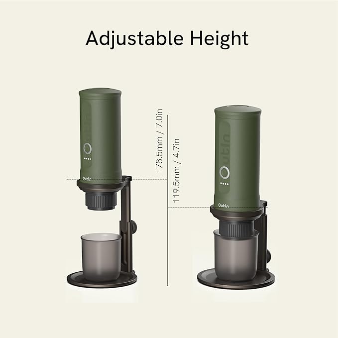 OutIn Fino Portable Electric Coffee Grinder, Coffee Stand
