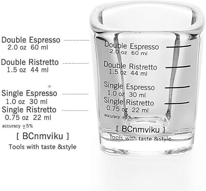 Shot Glasses Measuring cup Liquid Heavy Base Glass Wine Glass Espresso Shot Glass Measurement 2 OZ / 60ML Glass Set for Whiskey, Tequila, Vodka Birthday Gifts Women Men,(Square-4pack)
