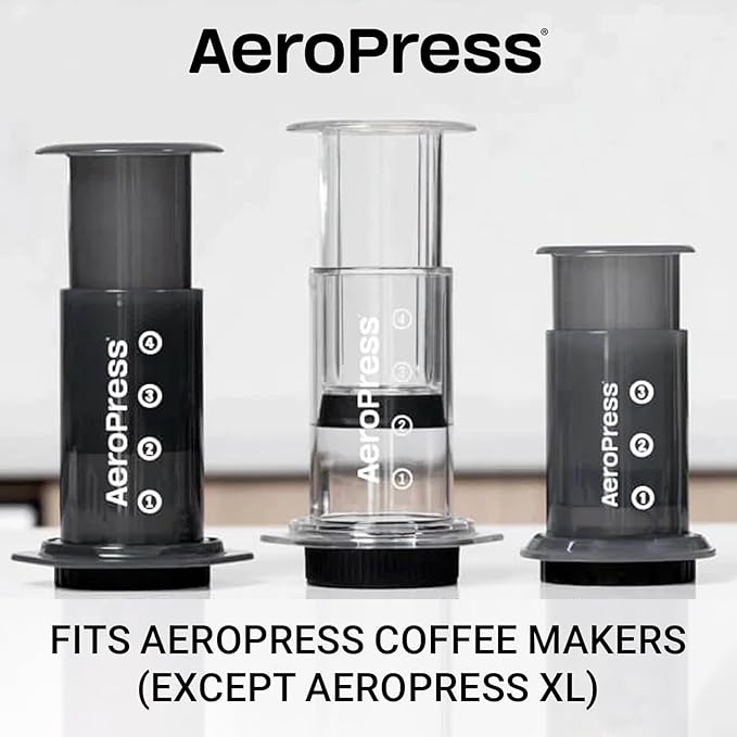 AeroPress Natural Paper Microfilters, AeroPress Coffee Filters, Unbleached Round Paper Filters for Coffee Makers, Must-Have Coffee Accessories, Standard, 1 Pack, 200 Count