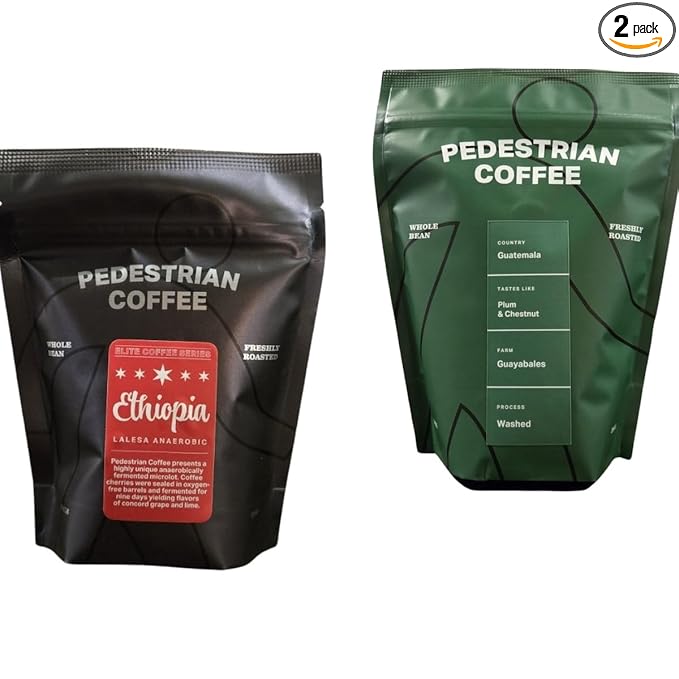 Bean Box Chicago Coffee Sampler, 2-Pack - Roasted by Pedestrian, Gourmet Arabica Coffee, Variety Pack - Freshly Ground