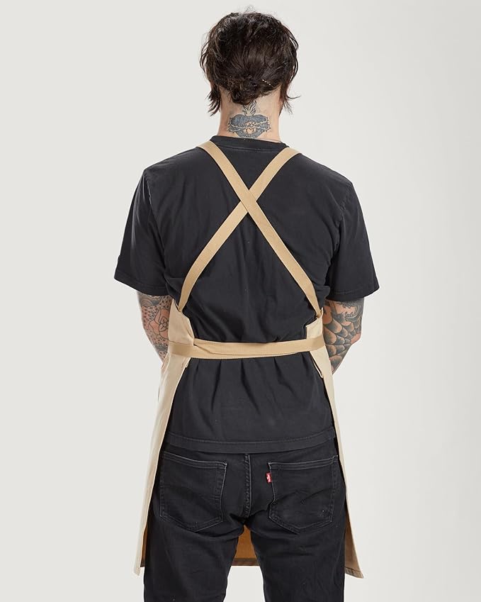 Caldo Crossback Kitchen Apron for Cooking (Bone)