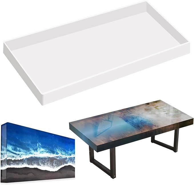Extra Large Epoxy Resin Mold 22.63x11.81x1.38in, Reusable Resin Molds for River Table, Coffee Table, Trays, Cutting Boards, DIY Resin Art