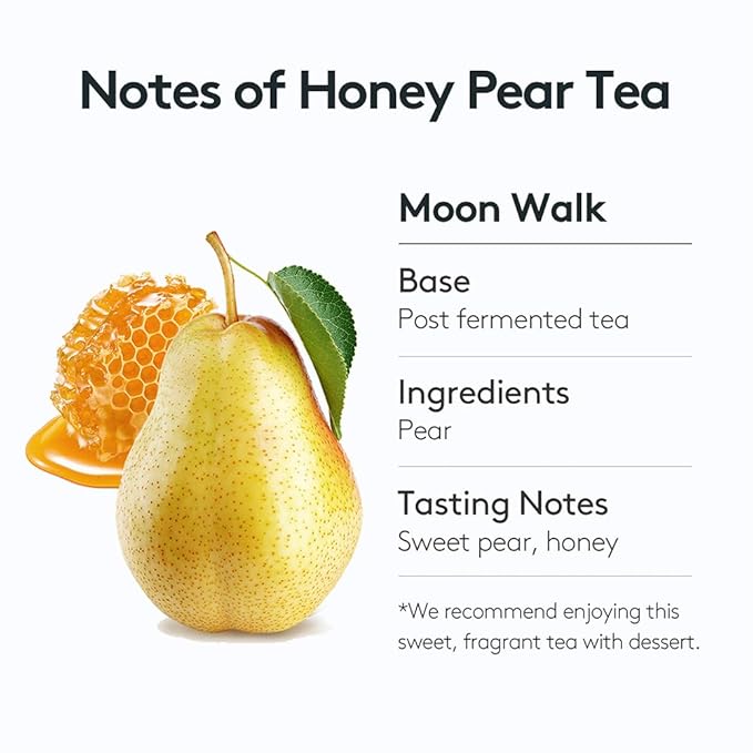 OSULLOC Moon Walk Tea (Korean Pear Flavor) | Sweet Fruit Tea | 20 Pyramid Tea Bags, 1.76oz