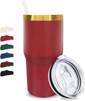 20 oz Tumbler Stainless Steel Tumbler with Lid and Straw, Double Wall Vacuum Insulated Travel Coffee Mug for Laser Engrave, Powder Coated Cups for Hot and Cold Drinks (Red,1 pack)