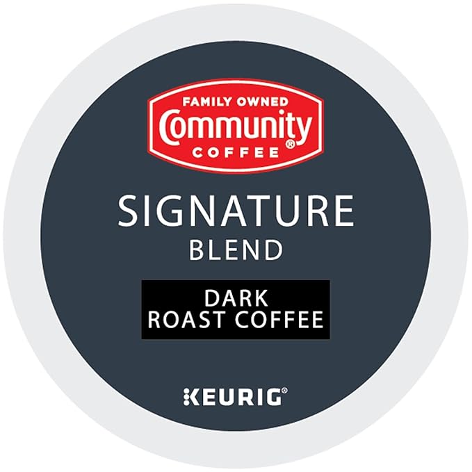 Community Coffee Signature Blend 24 Count Coffee Pods, Dark Roast, Compatible with Keurig 2.0 K-Cup Brewers, 24 Count (Pack of 1)