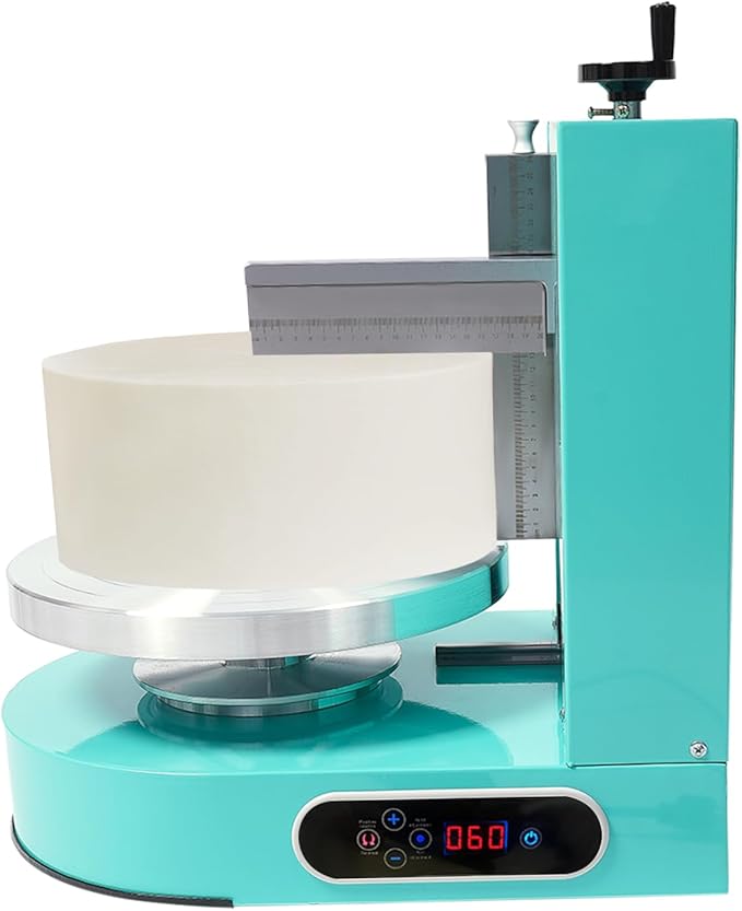 Cake Decorating Coating Machine Automatic Cake Cream Spreading Coating Filling Machine Birthday Cake Cream Smoother Bread Cream Spreading Machine Suitable for 4-12 In Round Cake (Green)