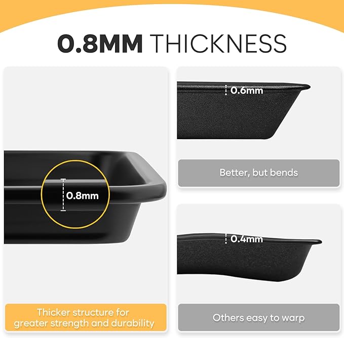 Cookie Sheet for Baking, Ceramic Half Baking Sheet Pan, Thicker Carbon Steel Baking Sheet Non Stick, 17.5 x 13 Inch Baking Tray for Oven