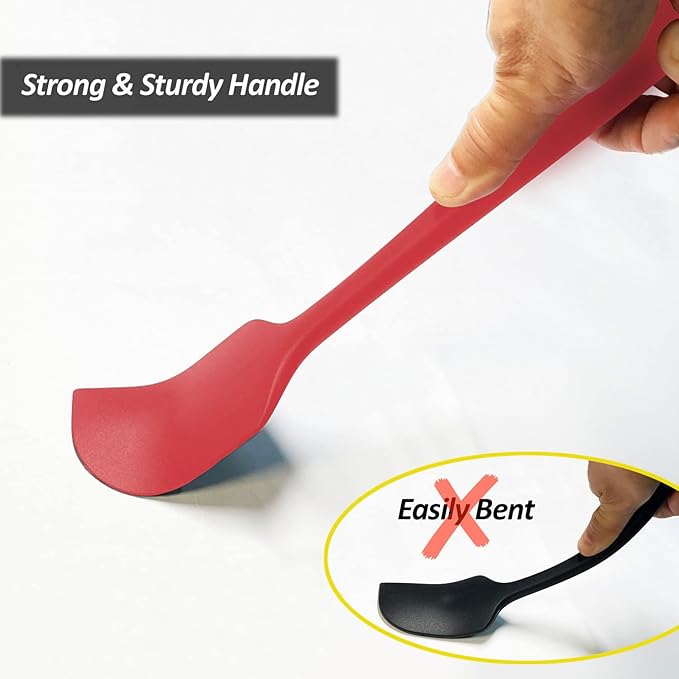 3 Pack Large Silicone Spatula for Kitchen,600°F Heat resistant Rubber Spatulas for Baking,Cooking, Scraping,and Mixing,Non Stick Kitchen Utensils, BPA Free, 11.2 IN, Multicolors