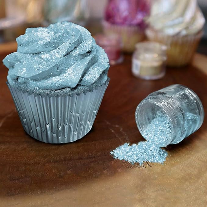 Bakell - Soft Blue Tinker Dust Edible Glitter (25g 1x Jar) for Cakes, Cookies, Desserts and Drinks!